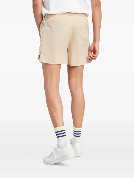 Pantaloni scurți Adidas tricotate cu dungi de costum negru