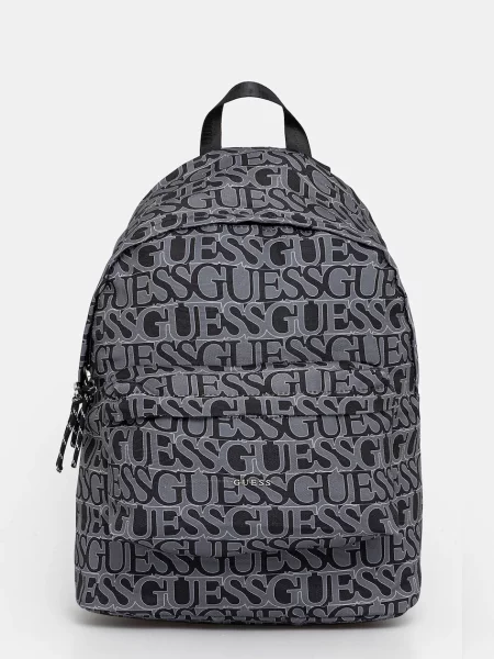 Детска раница Guess голям с десен черно