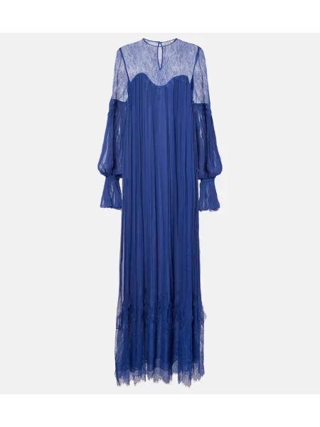 Rochie Costarellos din dantelă albastru
