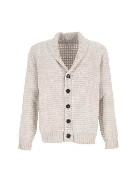 Kardigan Settefili Cashmere wełniany beżowy