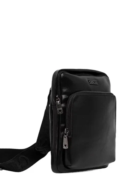 Crossbody taška Guess s autogramem černá