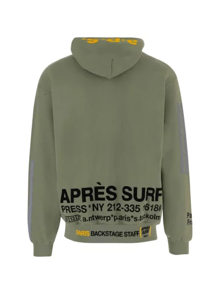 Hanorac cu glugă Après Surf cu imagine verde