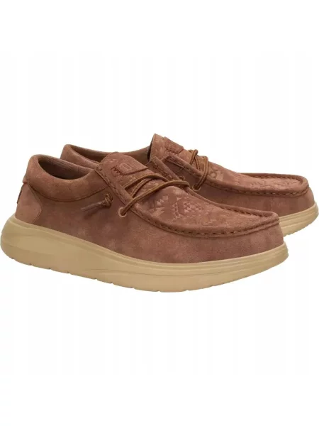 HeyDude Mokasyny Wally COMF Teton Suede beżowe