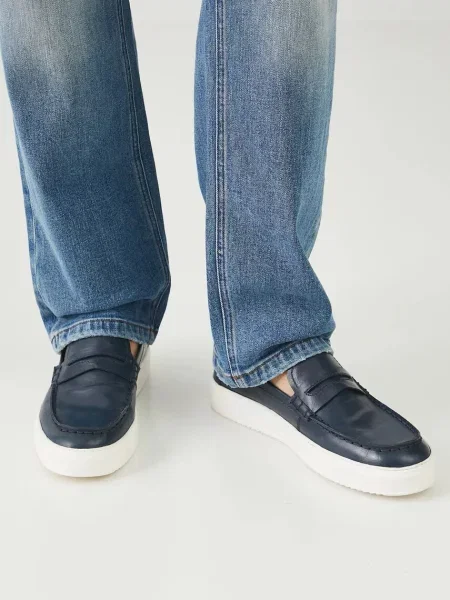 Kožené mokasíny Medicine tmavomodrá