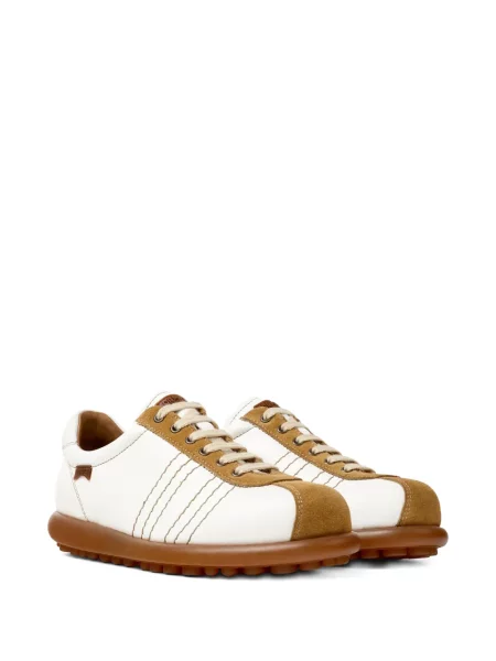 Sneakerși Camper din piele de căprioară alb