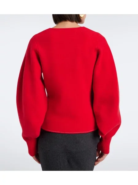Cardigan Jacquemus de lână roșu