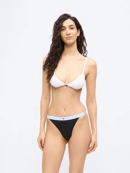 Tommy Hilfiger Underwear Tangá svetlomodrá / smaragdová / broskyňová čierna