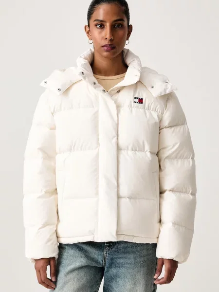 Tommy Jeans Geacă din puf Alaska  Alb bej