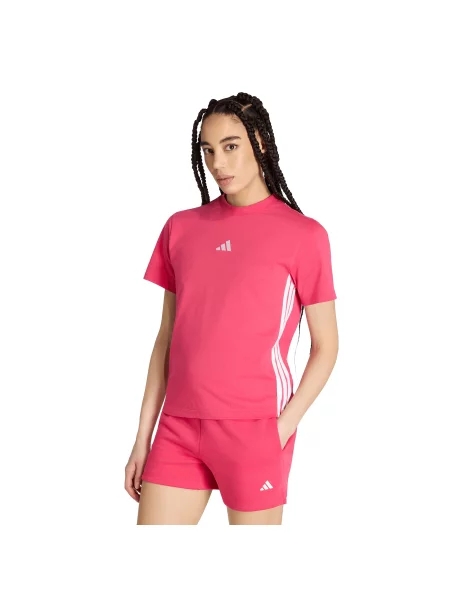 ADIDAS SPORTSWEAR Funkčné tričko Essentials neónovo ružová biela