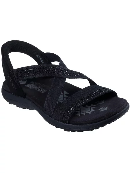 Sandały Skechers Reggae Slim Summer Sparkle czarne