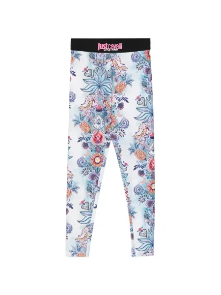 Legginsy dziecięce Just Cavalli białe