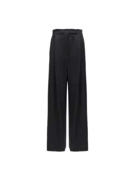 Jedwabne spodnie Max Mara czarne