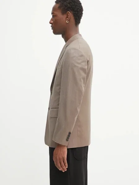 Μάλλινο σακάκι Wacko Maria SINGLE BREASTED JACKET ανδρικό μπεζ