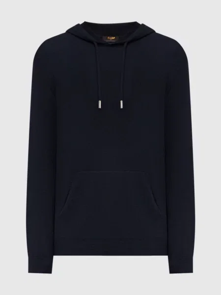 Худі ZANE з вовни Moorer синє