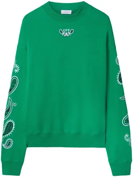 Hanorac Off-white cu broderie alb