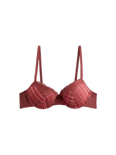Next Sutien roșu rodie / roșu burgundy / negru alb