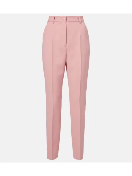 Pantaloni Dolce&gabbana de lână roz