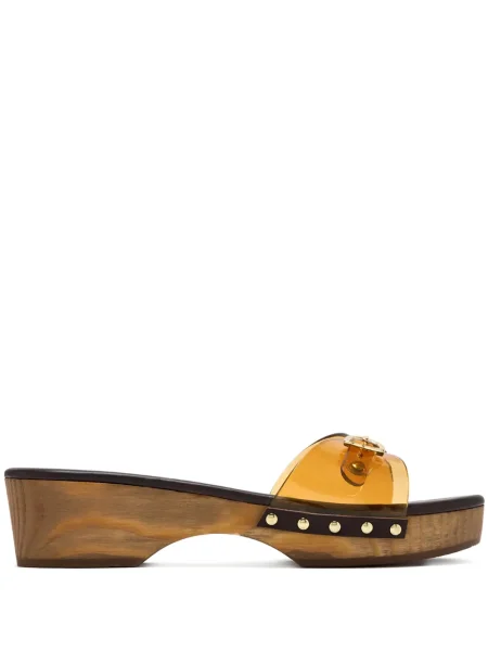 Sandale Ancient Greek Sandals cu platformă cu cataramă galben