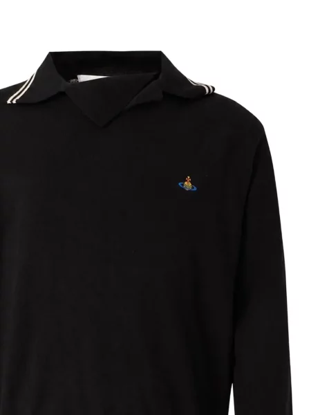 S ovratnikom polo majica Vivienne Westwood crna