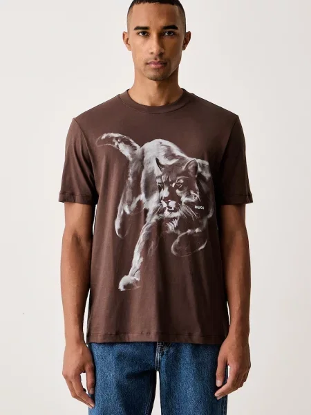 HUGO tricou pentru bărbați din Daffilo maro