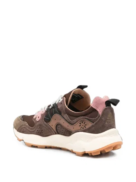 Sneakerși Flower Mountain cu model floral maro