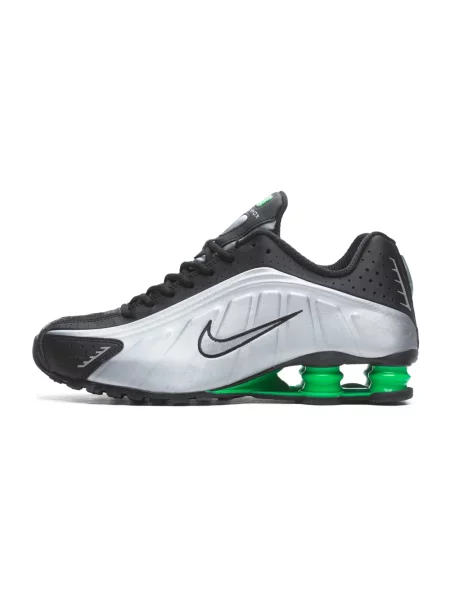 Trampki Nike Shox R4 Mtlc Silver/ Mtlc Silver-Black-Green Shock EUR 44 czarne