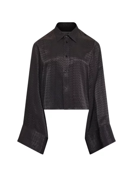 Cămașă Mm6 Maison Margiela din jacard negru