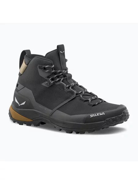 Salewa мъжки ботуши за трекинг Puez 2 Mid Ptx black/black черно