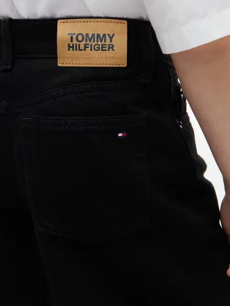 Tommy Hilfiger дънки wide leg за деца MABEL черно