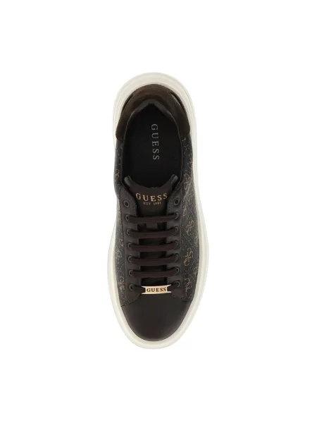 Sneakersy Guess skórzane brązowe