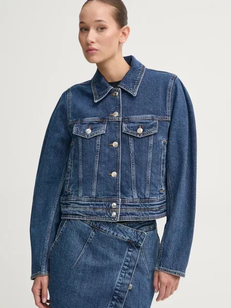 IRO geaca jeans femei de tranzitie albastru