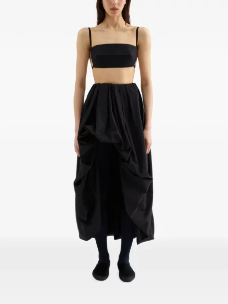 Tafta ușor fustă Jil Sander negru
