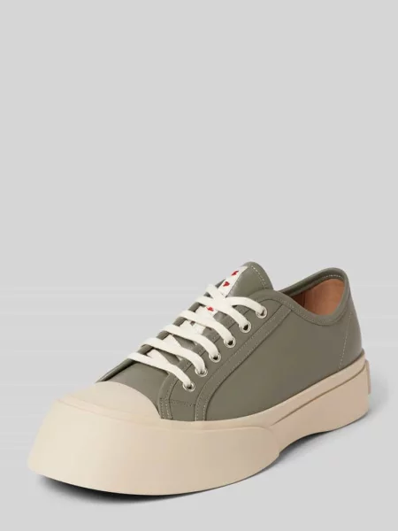Sneakersy ze skóry naturalnej Marni miętowe