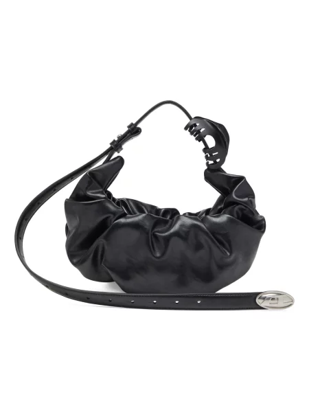Torebka hobo Diesel z falbankami czarna