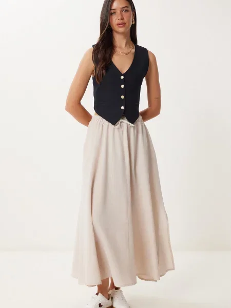 Happiness İstanbul Fustă piatră gri