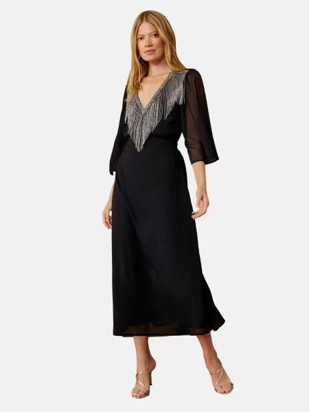 Love & roses Rochie / argintiu negru