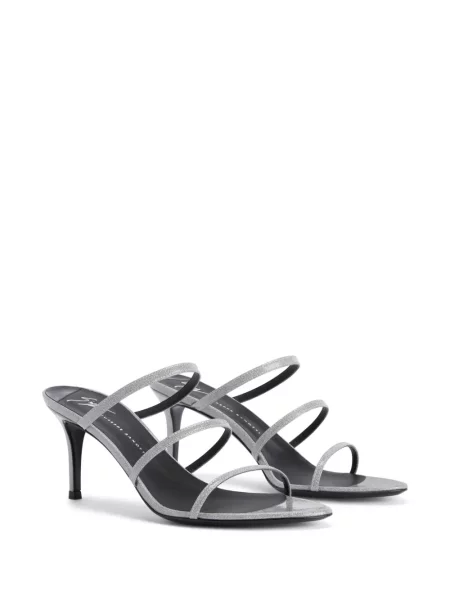Sandale Giuseppe Zanotti cu bretele argintiu