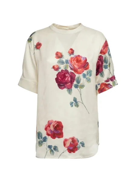 Bluză N°21 cu model floral cu imagine scurtă