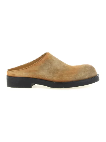 Klapki mules Mm6 Maison Margiela skórzane beżowe