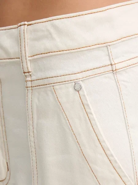 Брюки Dkny с высокой посадкой бежевые