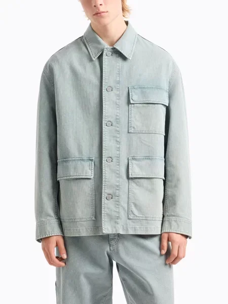 Джинсовая куртка Emporio Armani голубая