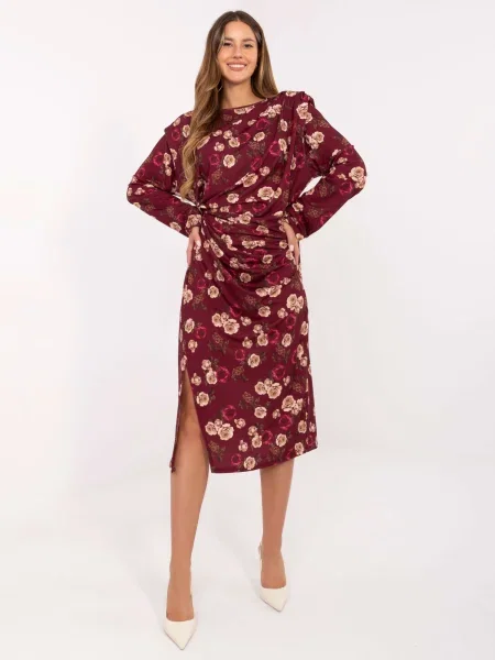 Rochie Rue Paris de costum bordo