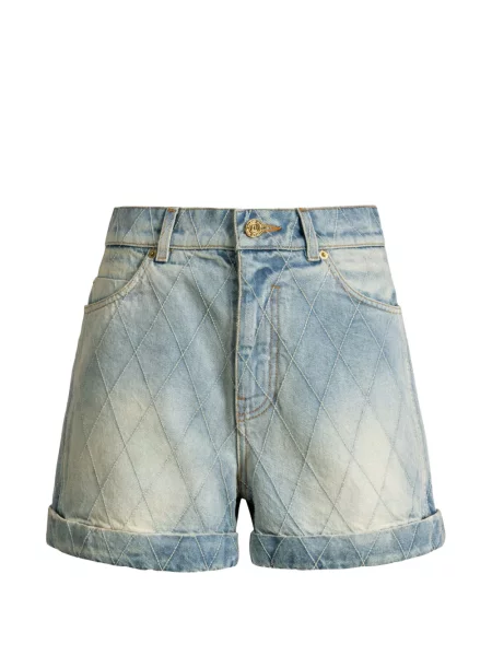 Pantaloni scurți din denim Balmain albastru