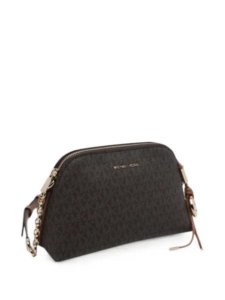 Pantofi cu toc Michael Michael Kors din piele de căprioară cu imagine cu decolteu în V negru