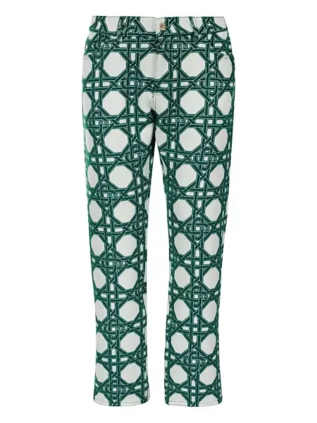 Pantaloni Casablanca cu imagine alb