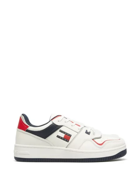 Sneakerși Tommy Hilfiger cu autograf alb
