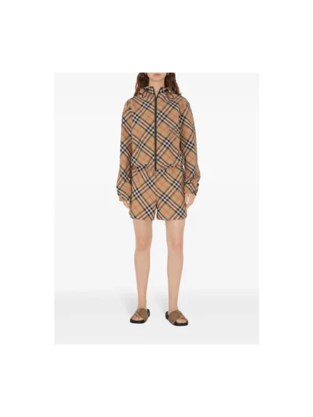 Klapki Burberry skórzane beżowe