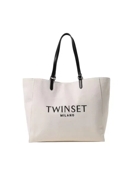 Torebka Twinset z logo biała