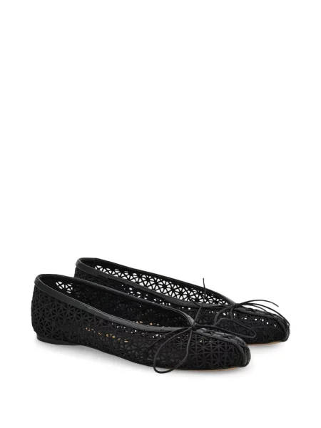 Balerini Ferragamo din dantelă negru