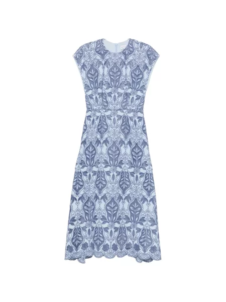 Rochie maxi Rebecca Vallance cu broderie albastru